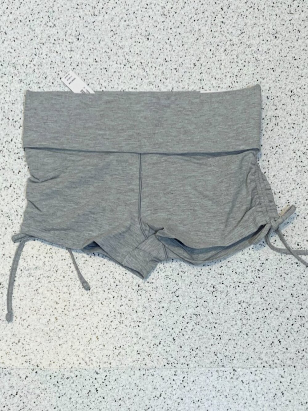 Victoria's Secret PINK All-Day Cotton Foldover Ruched Micro Shorts Side Ties S - Picture 2 of 3